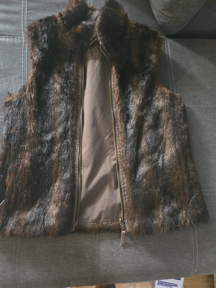 Brown Faux Fur Lined Vest