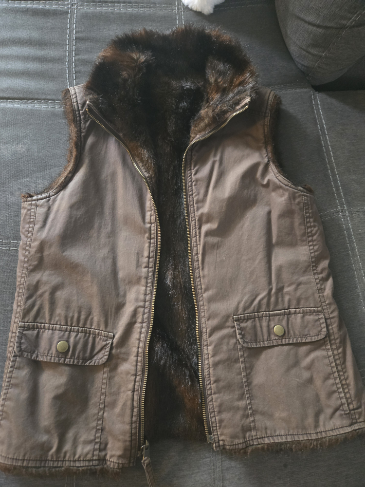 Brown Faux Fur Lined Vest - photo 2