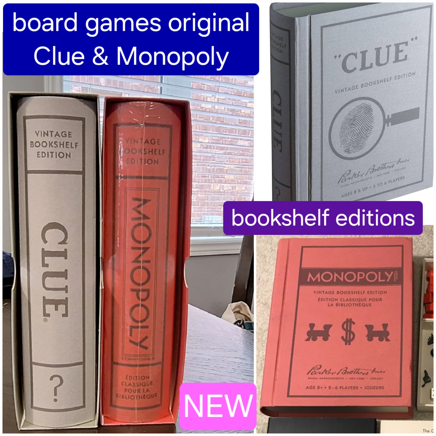 Board Games - Clue and Monopoly collectors editions - NEW