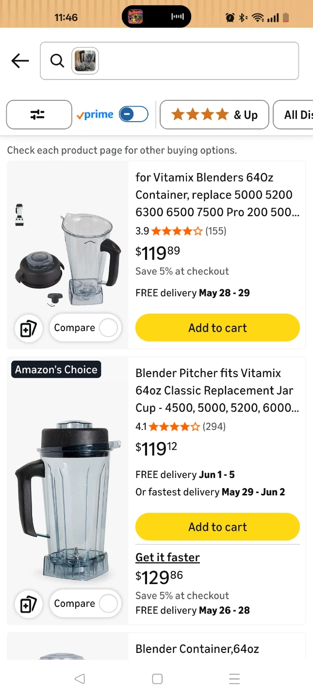 Vitamix 64oz Blender Pitcher Replacement Container