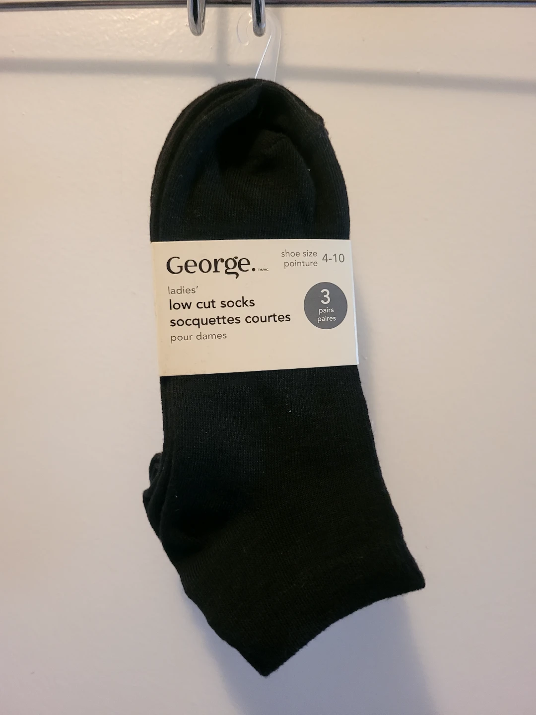 George Ladies' Low Cut Socks - 3 Pairs - Shoe Size 4-10