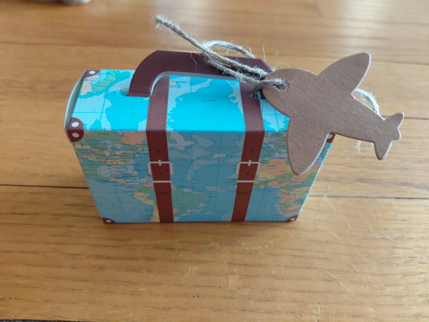 39 Travel Suitcase Favor Box Kit with Airplane Tag