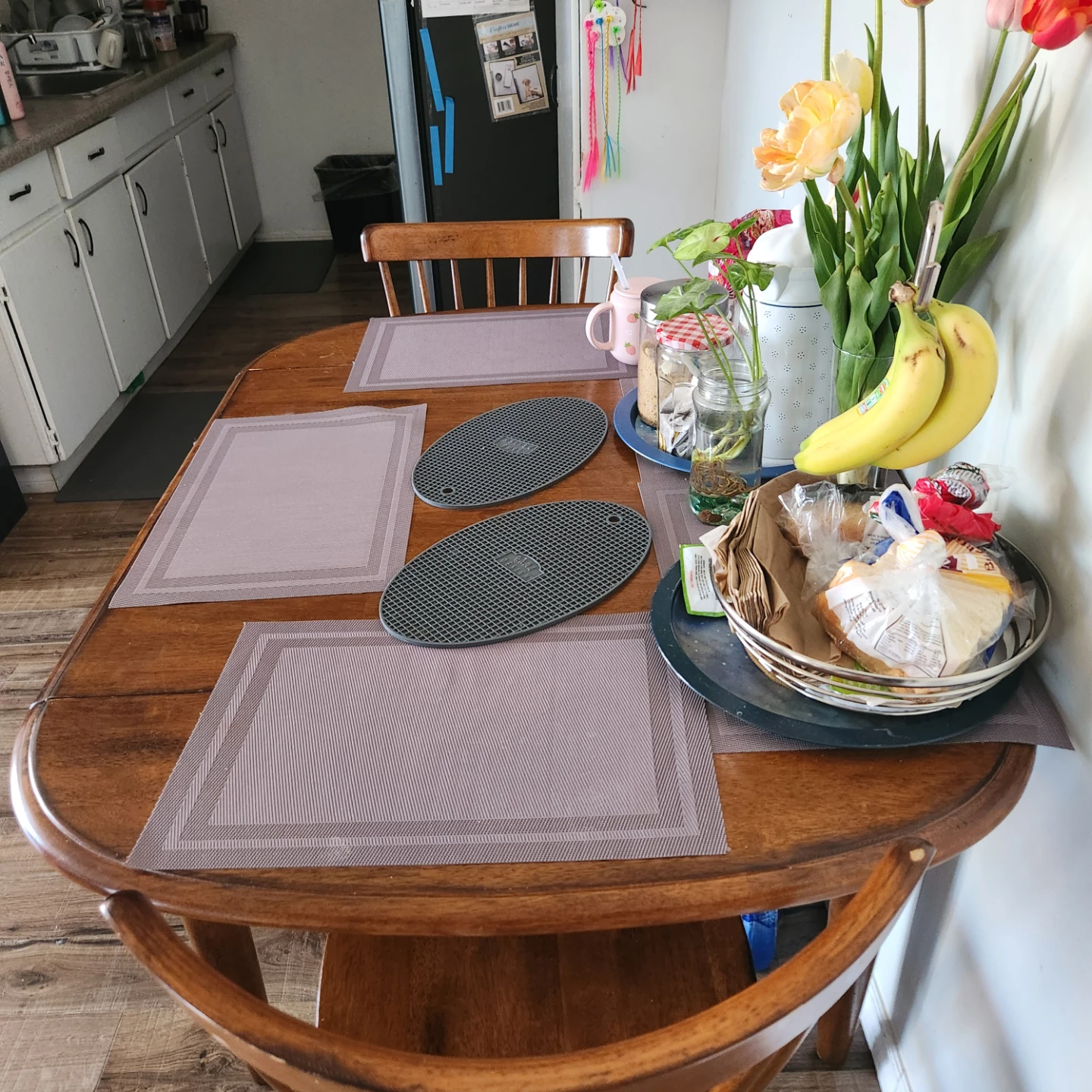 Wooden Dining Table with 2 Chairs - photo 2