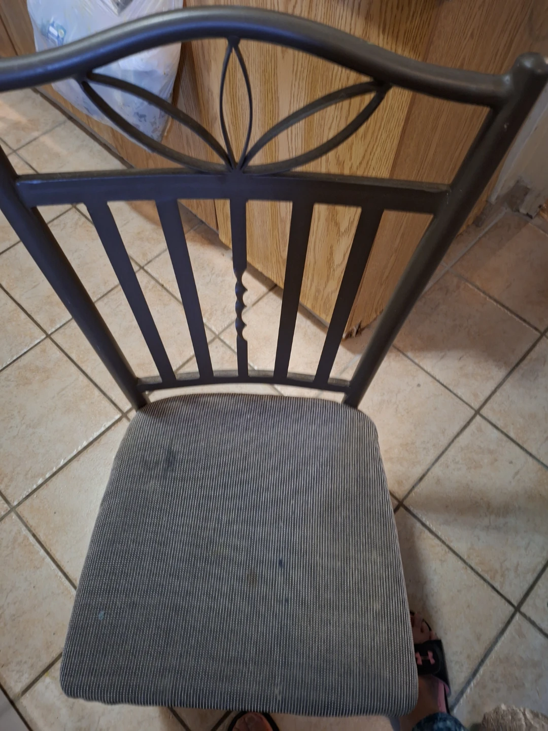 Metal Dining Chair with Padded Seat