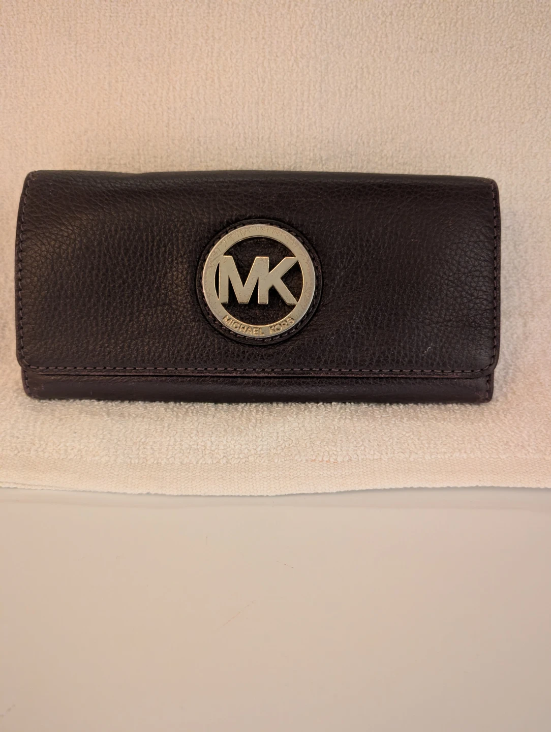 Michael Kors Women's Brown Leather Flap Wallet