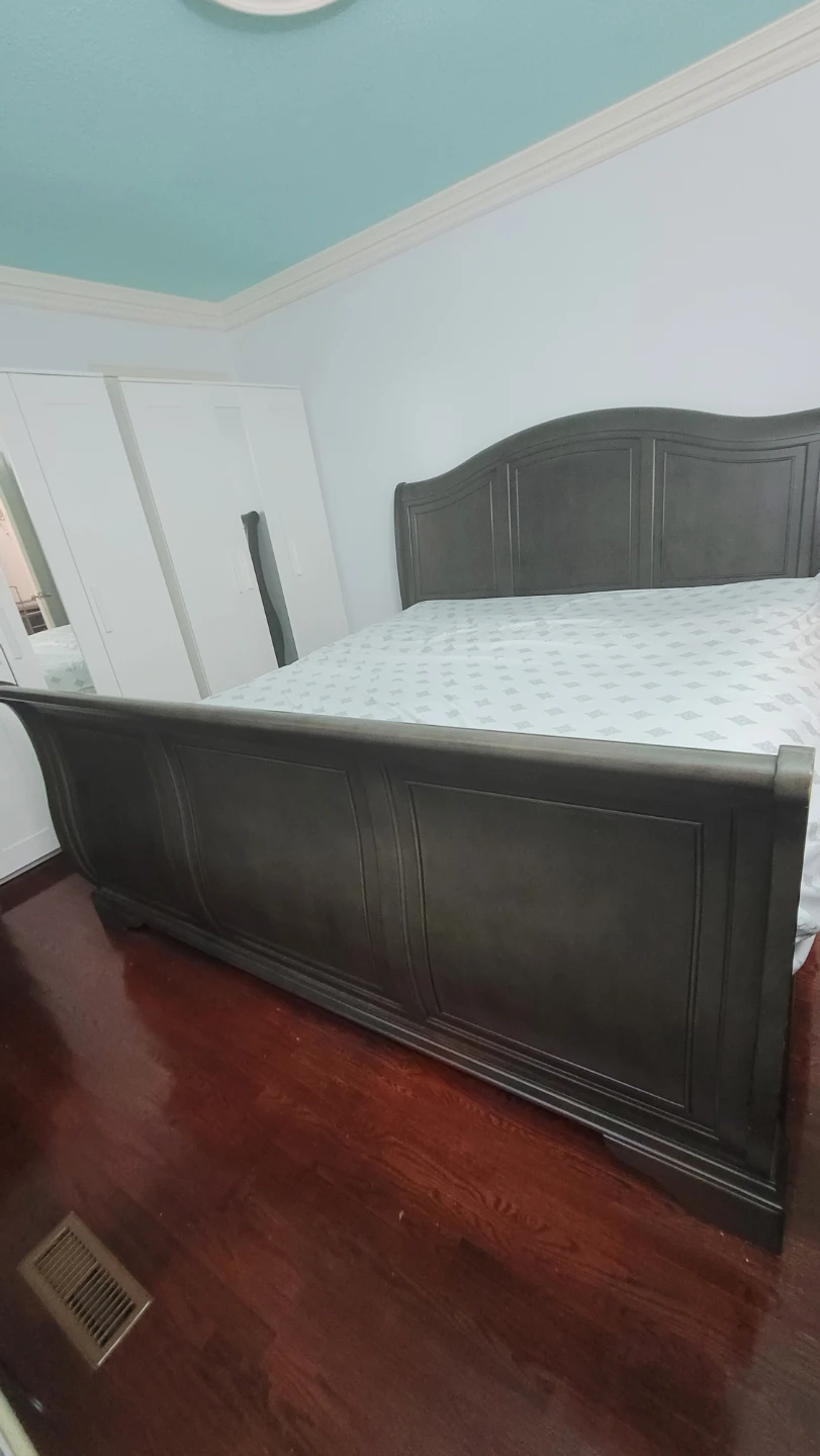 Dark Grey Sleigh Bed Frame - photo 3