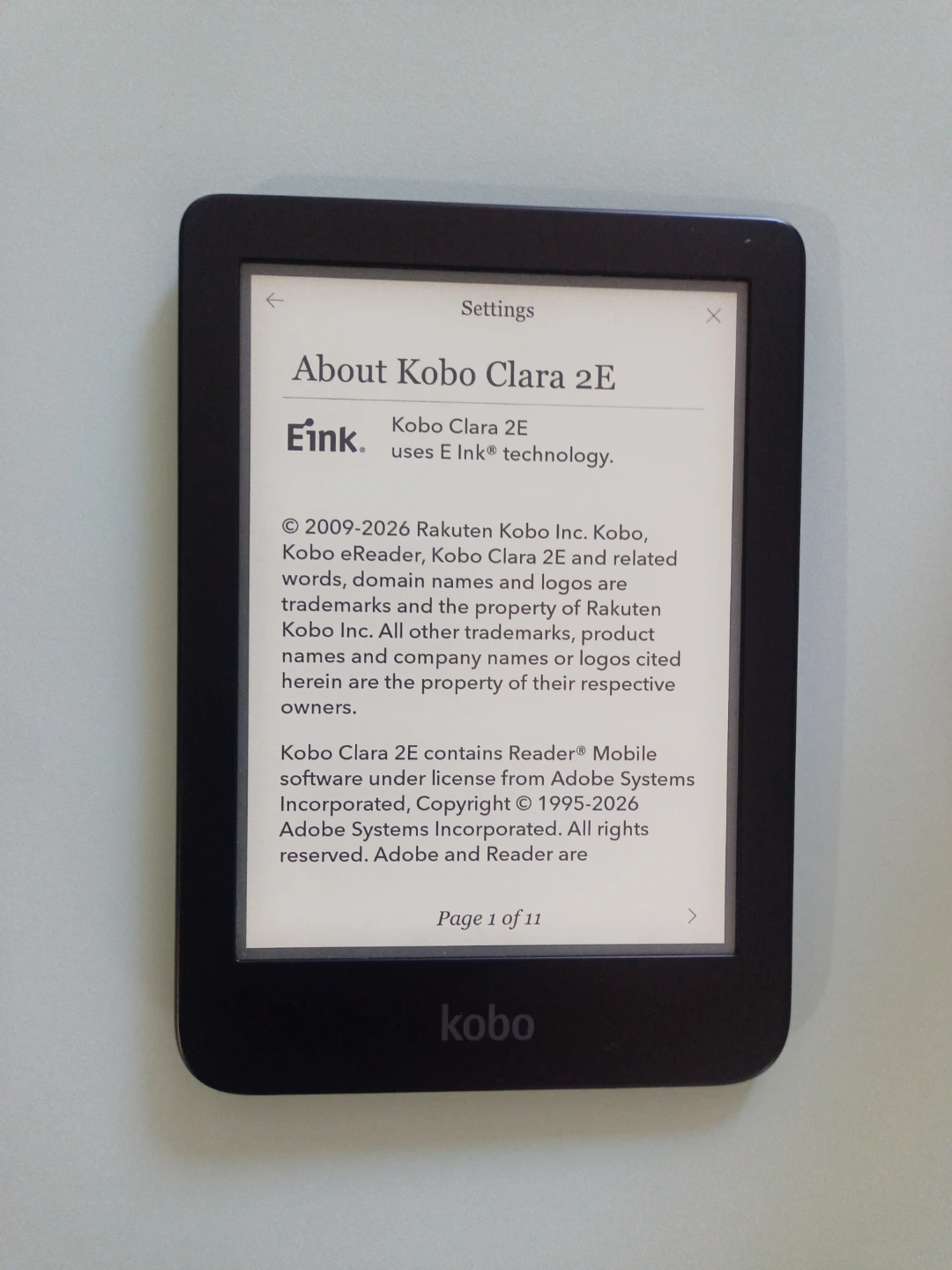 Kobo Clara 2E E-Reader