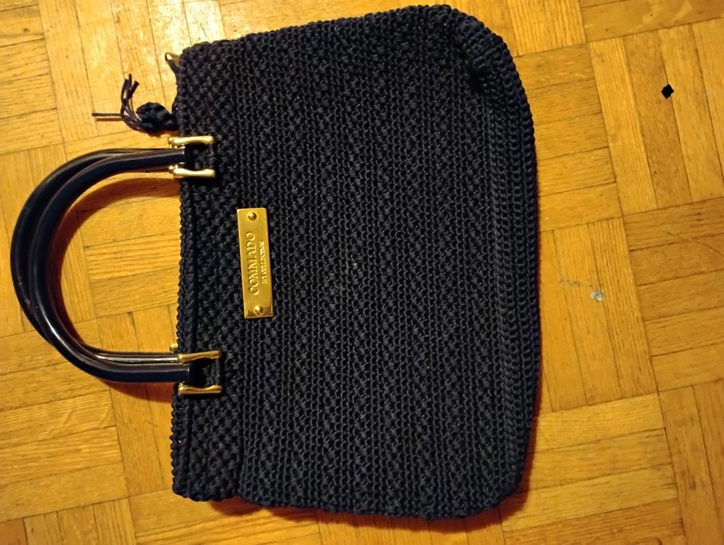Commando By Anna Collection Black Knit Handbag