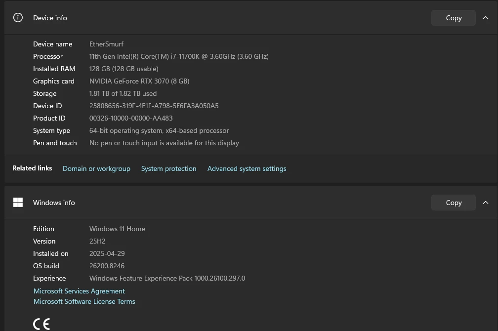 Editing /Gaming PC - Intel i7-11700K, 128GB RAM, RTX 3070 - photo 2