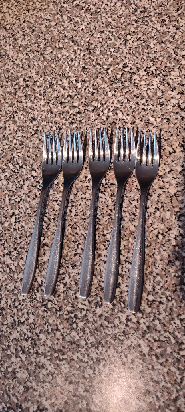 Set of 5 Stainless Steel Forks