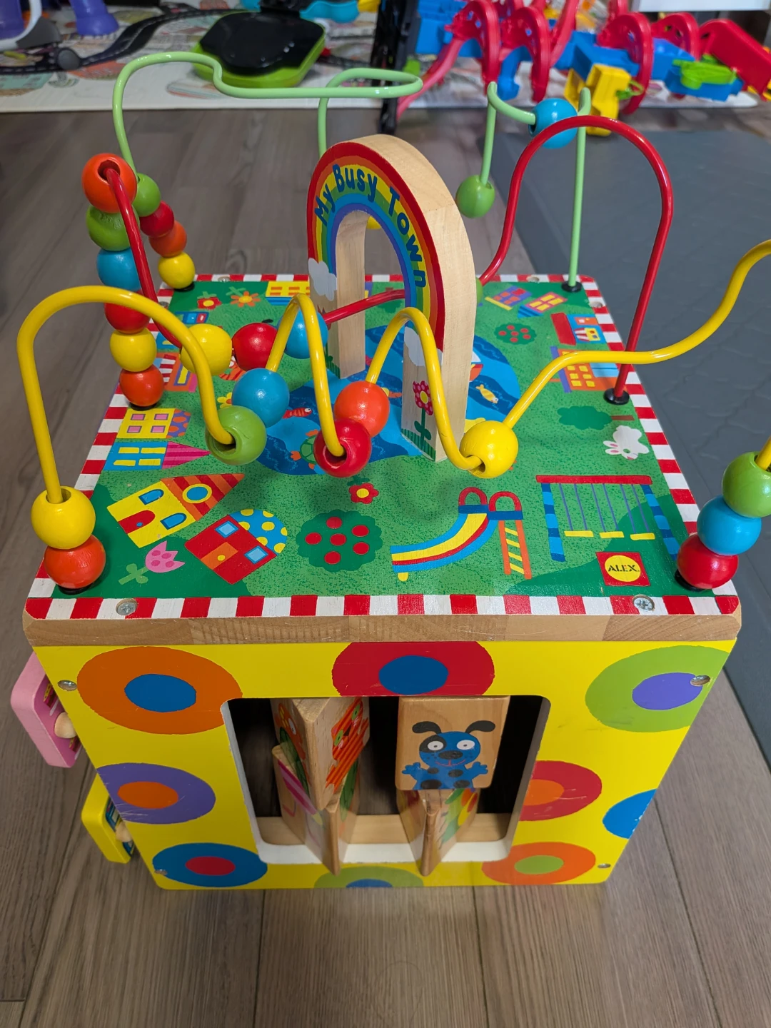 ALEX My Busy Town Wooden Activity Cube
