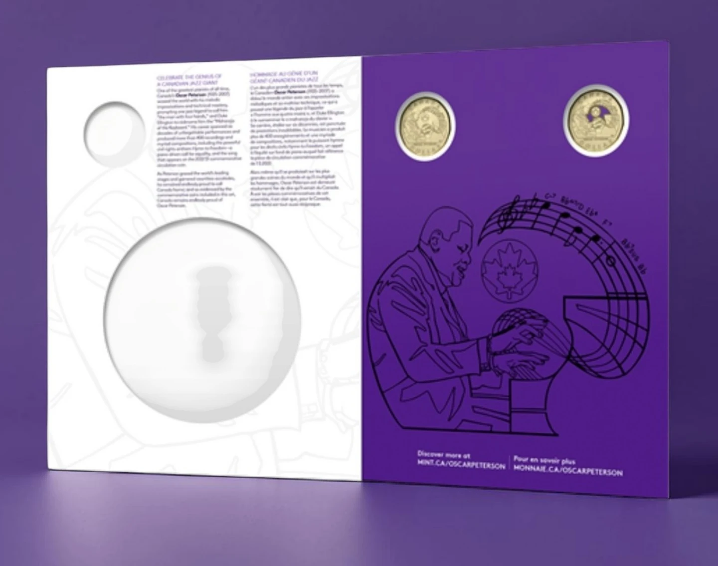 2022 Royal Canadian Mint Oscar Peterson Commemorative Coin Set - photo 5