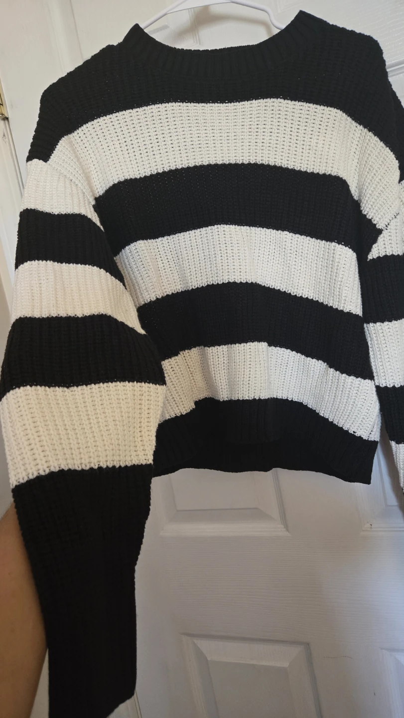 Black and White Striped Sweater - photo 2