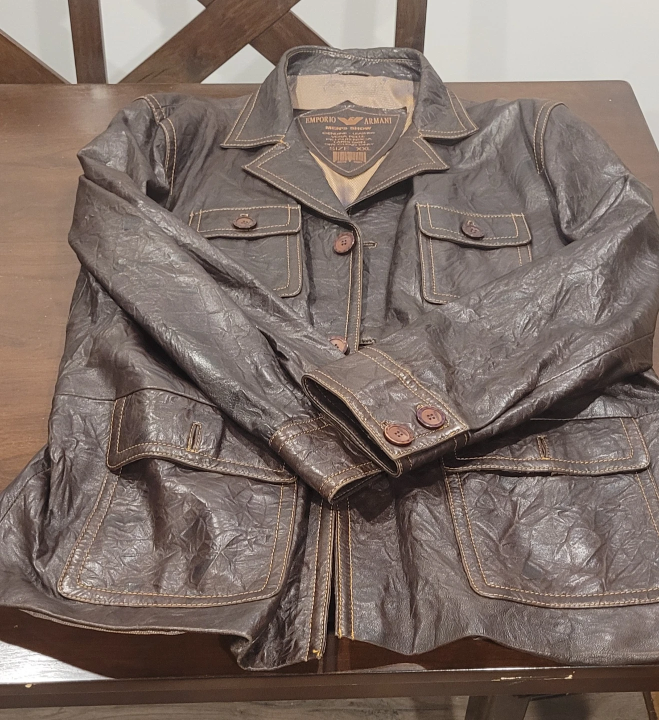 Emporio Armani Genuine Leather Jacket
