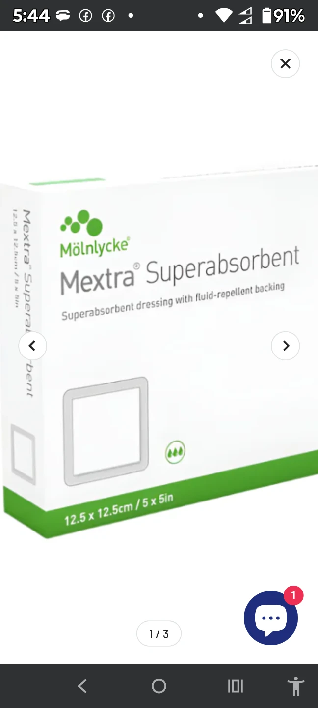 Mölnlycke Mextra Superabsorbent Dressing Pad