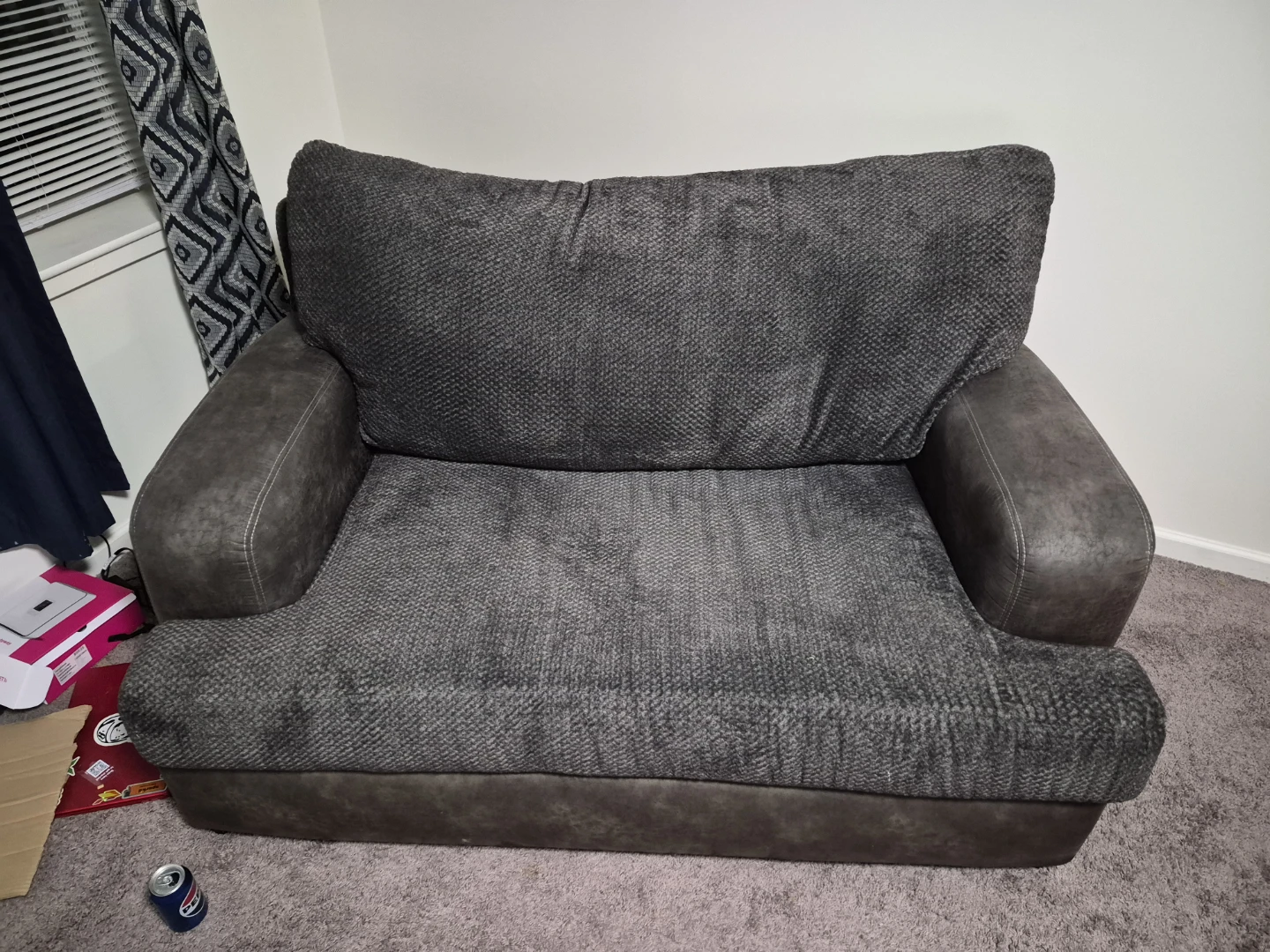 Gray Loveseat / Chair and a Half Sofa