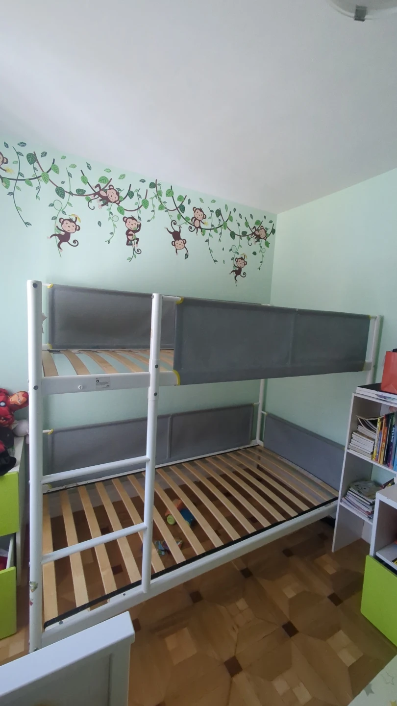 IKEA VITVAL (Bunk bed frame, white/light gray, Twin)