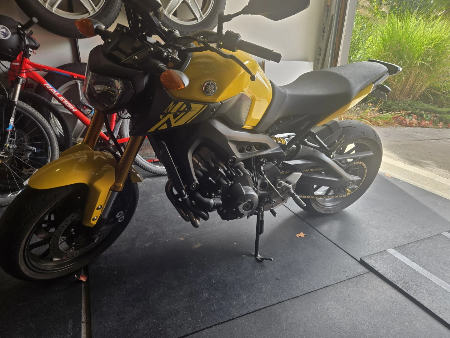 Yellow Yamaha Motorcycle