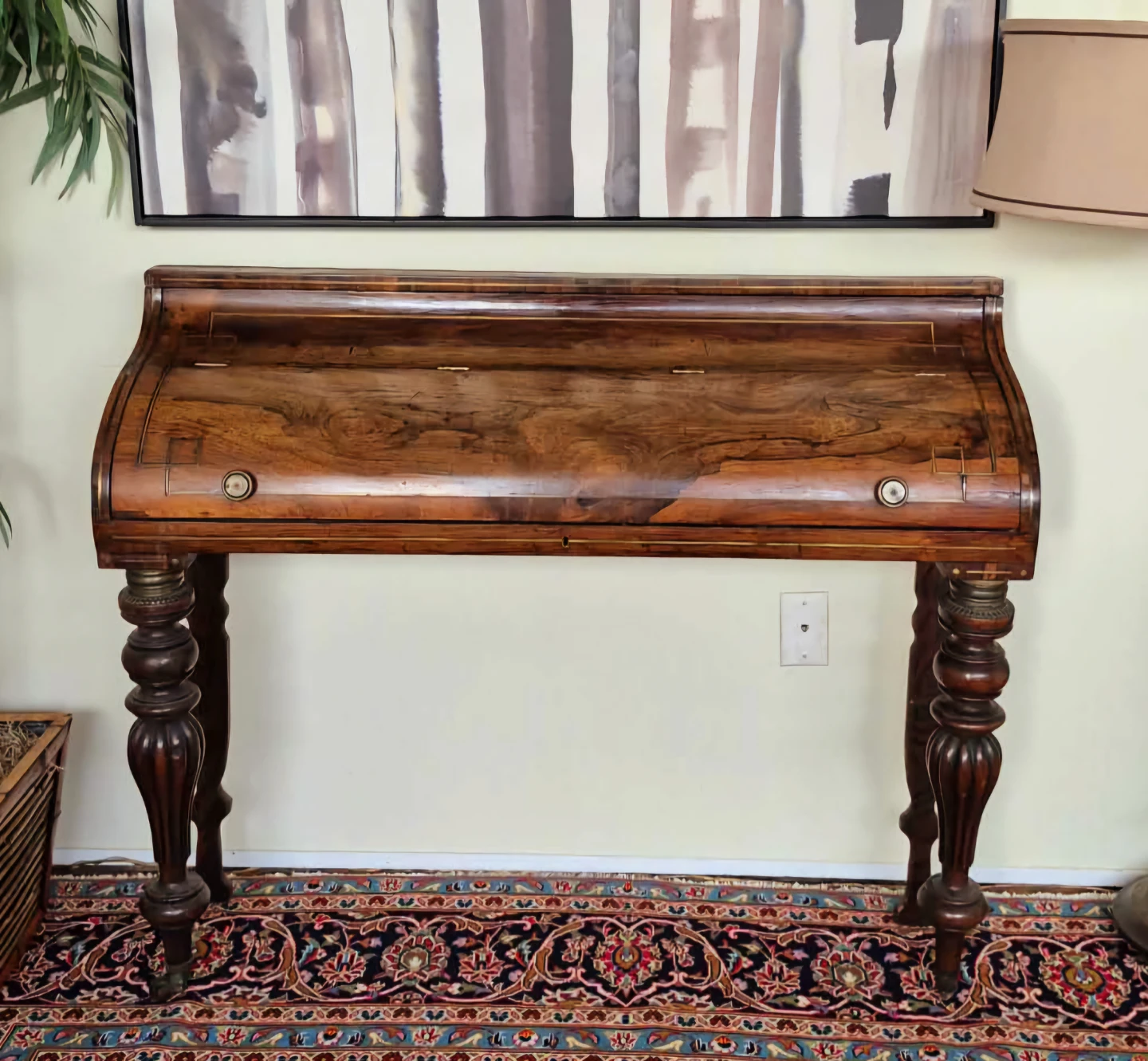 Antique London Black Walnut Secretary Desk By Charles Smith - photo 3