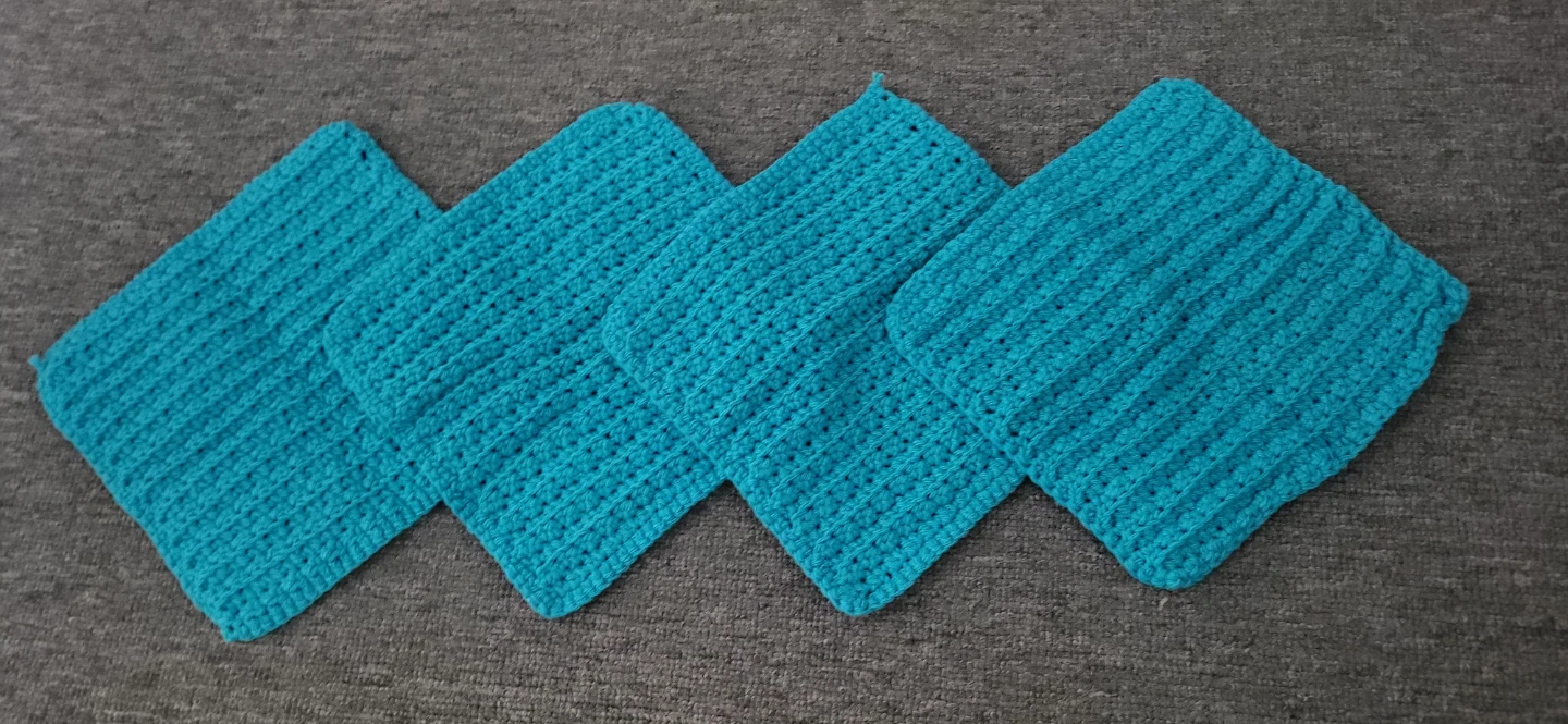 Set of 4 Crochet Dishcloths/Washcloths - photo 2