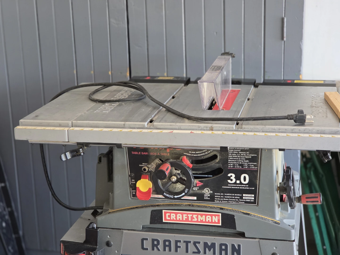 CRAFTSMAN  TABLE SAW - photo 2
