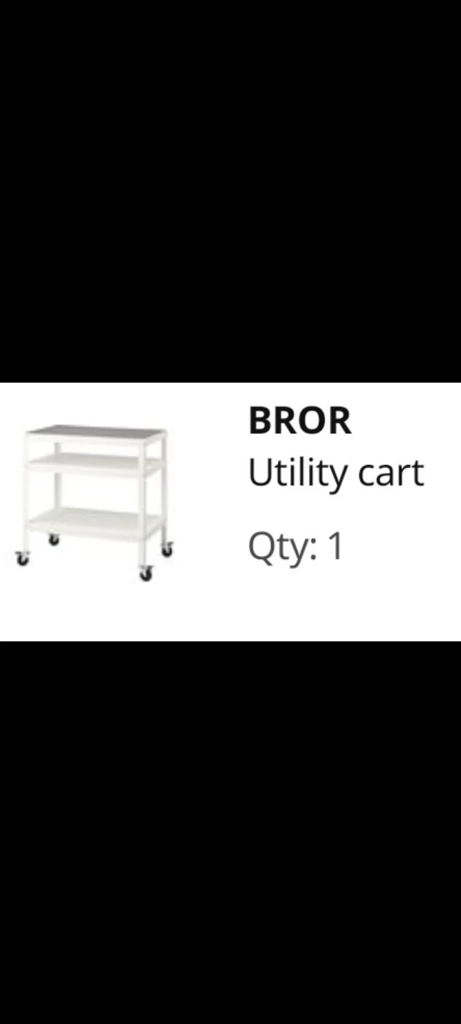 IKEA BROR Utility Cart - white & grey top