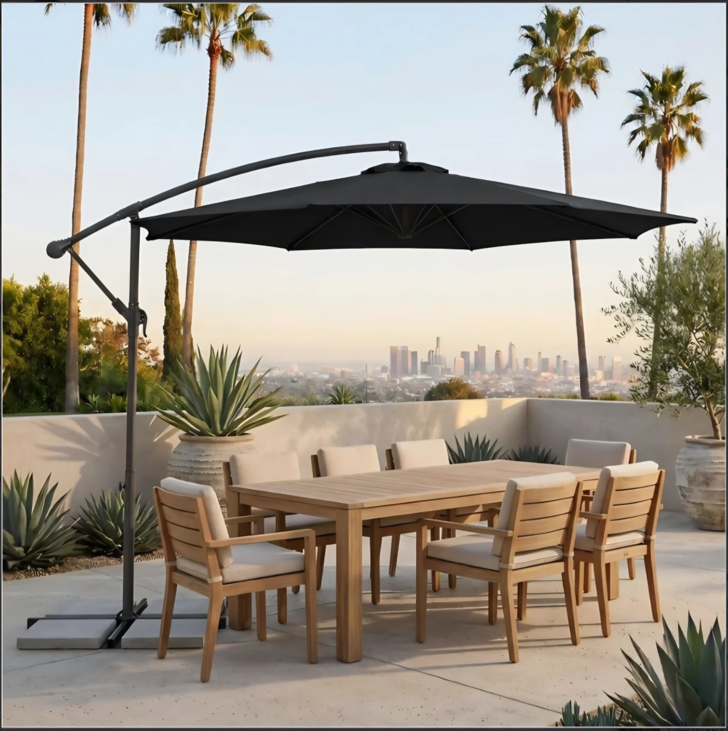 Black Cantilever Patio Umbrella
