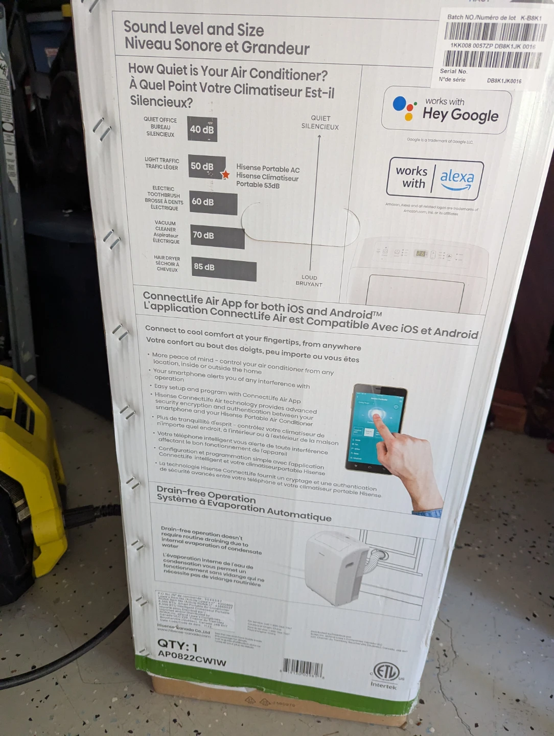 Hisense Portable Air Conditioner AP0822CW1W - photo 2