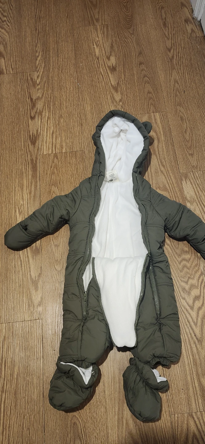 Baby Snowsuit Winter Pramsuit Hooded Outfit - photo 3