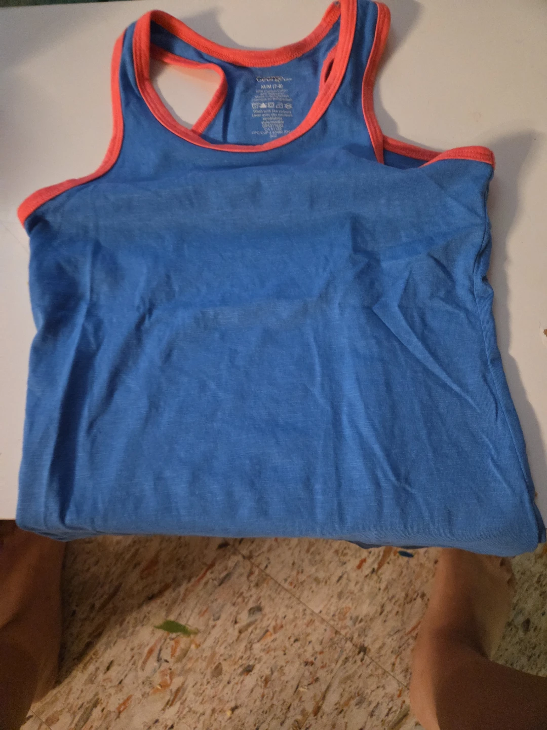 George Kids Blue Tank Top Size M (7-8)
