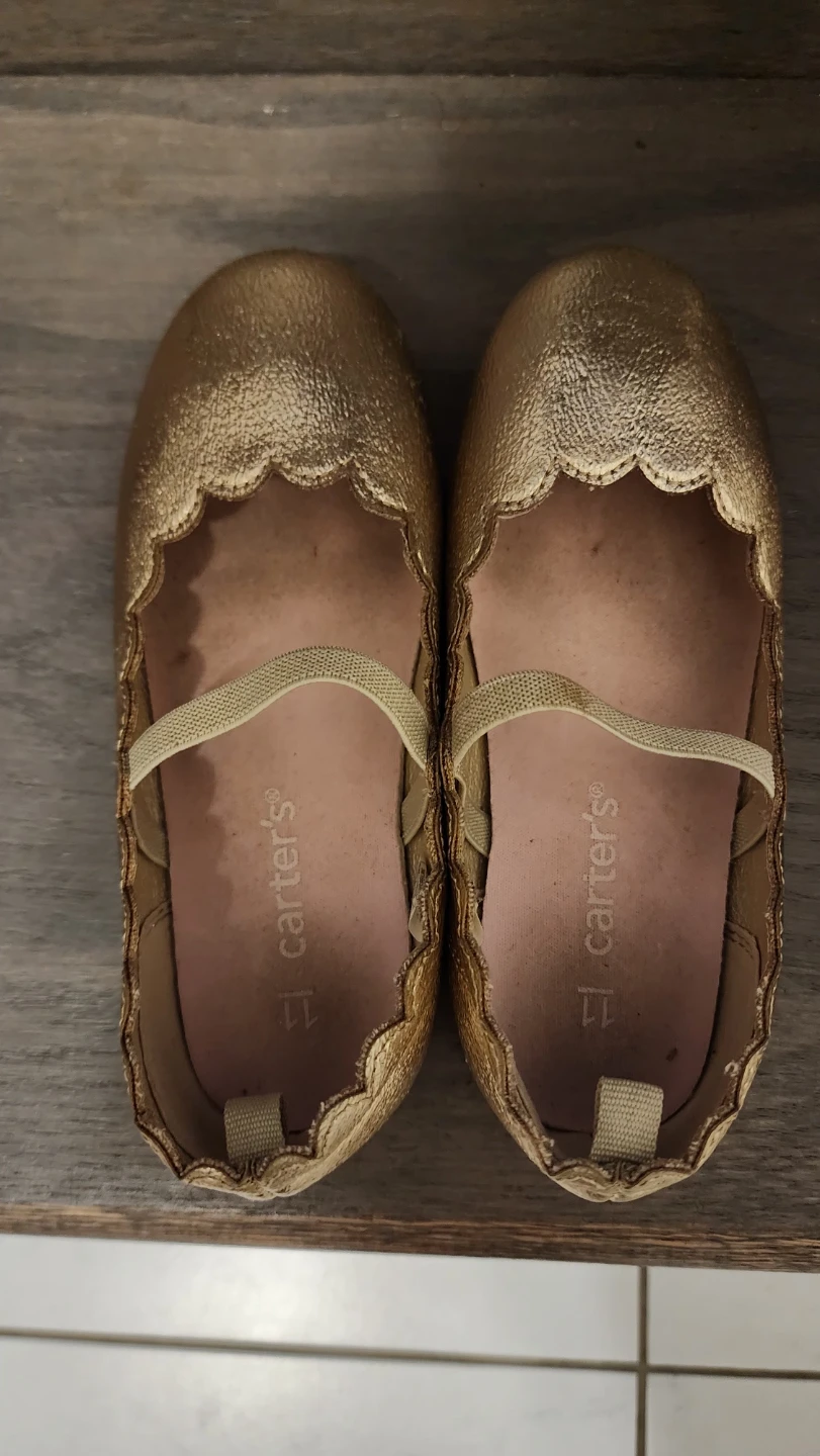 Girls Gold Ballet Flats - Carter's & Dream Pairs
