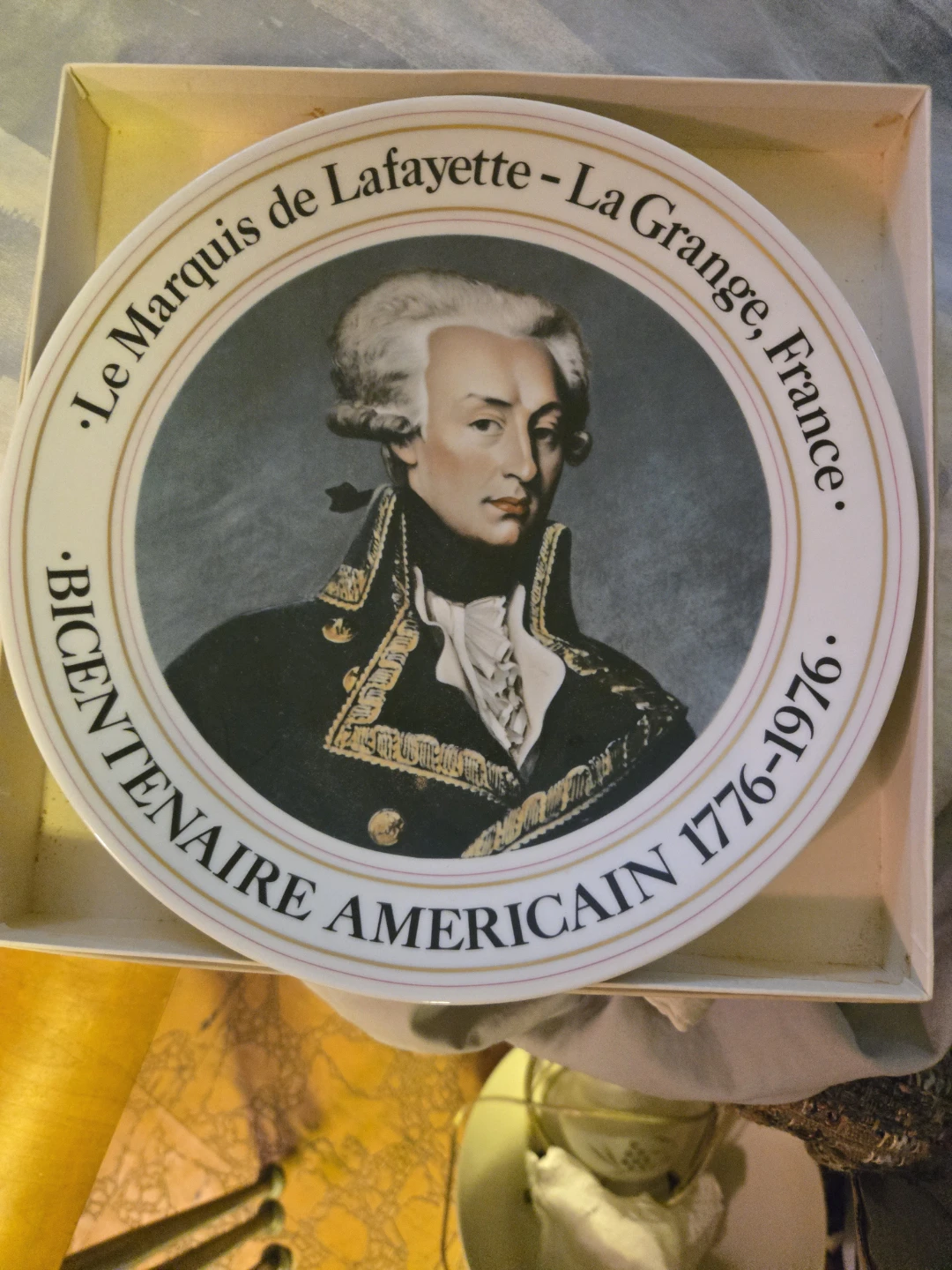 Le Marquis de Lafayette Bicentennial American Plate