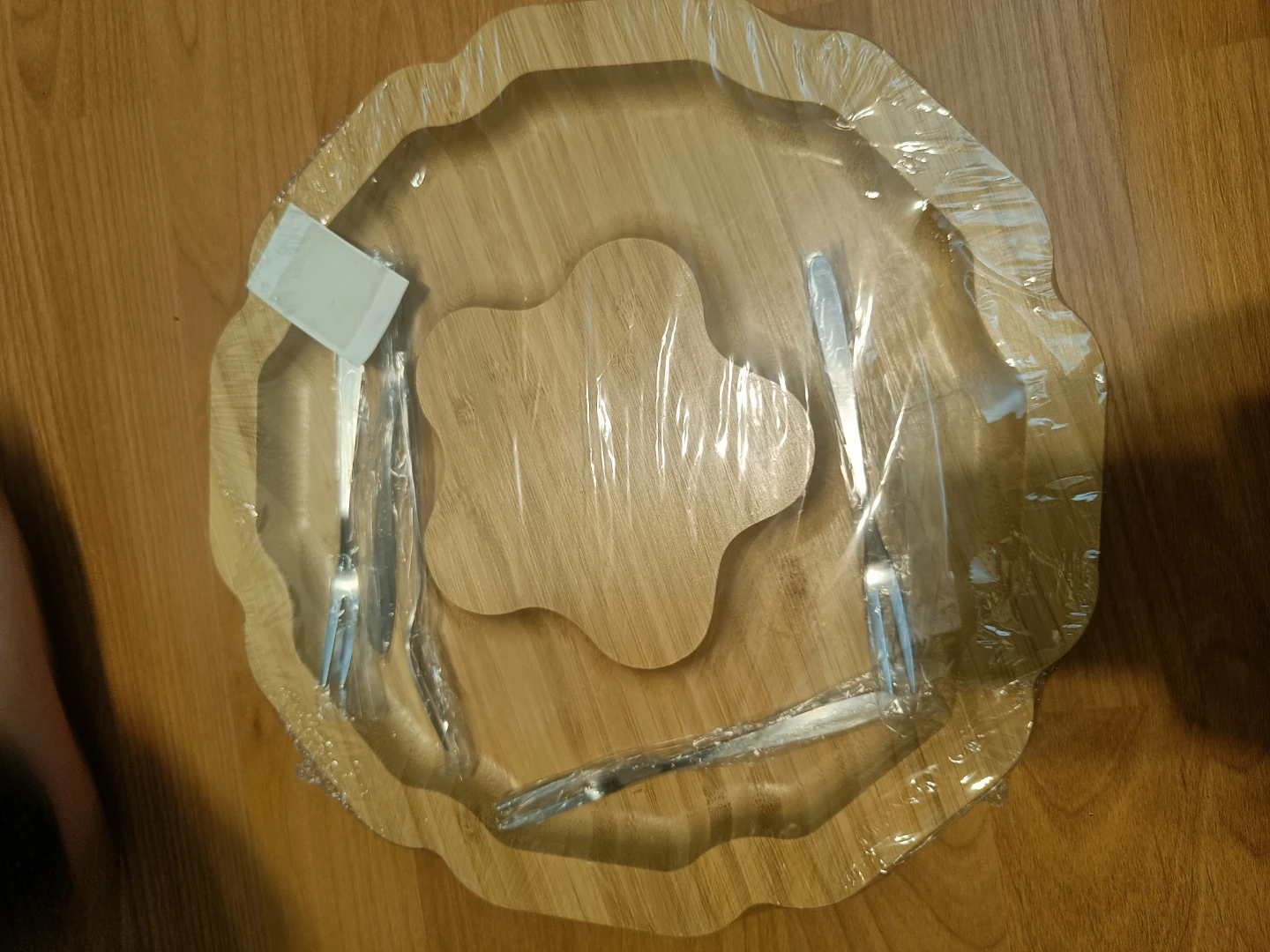Bamboo Serving Platter with Forks