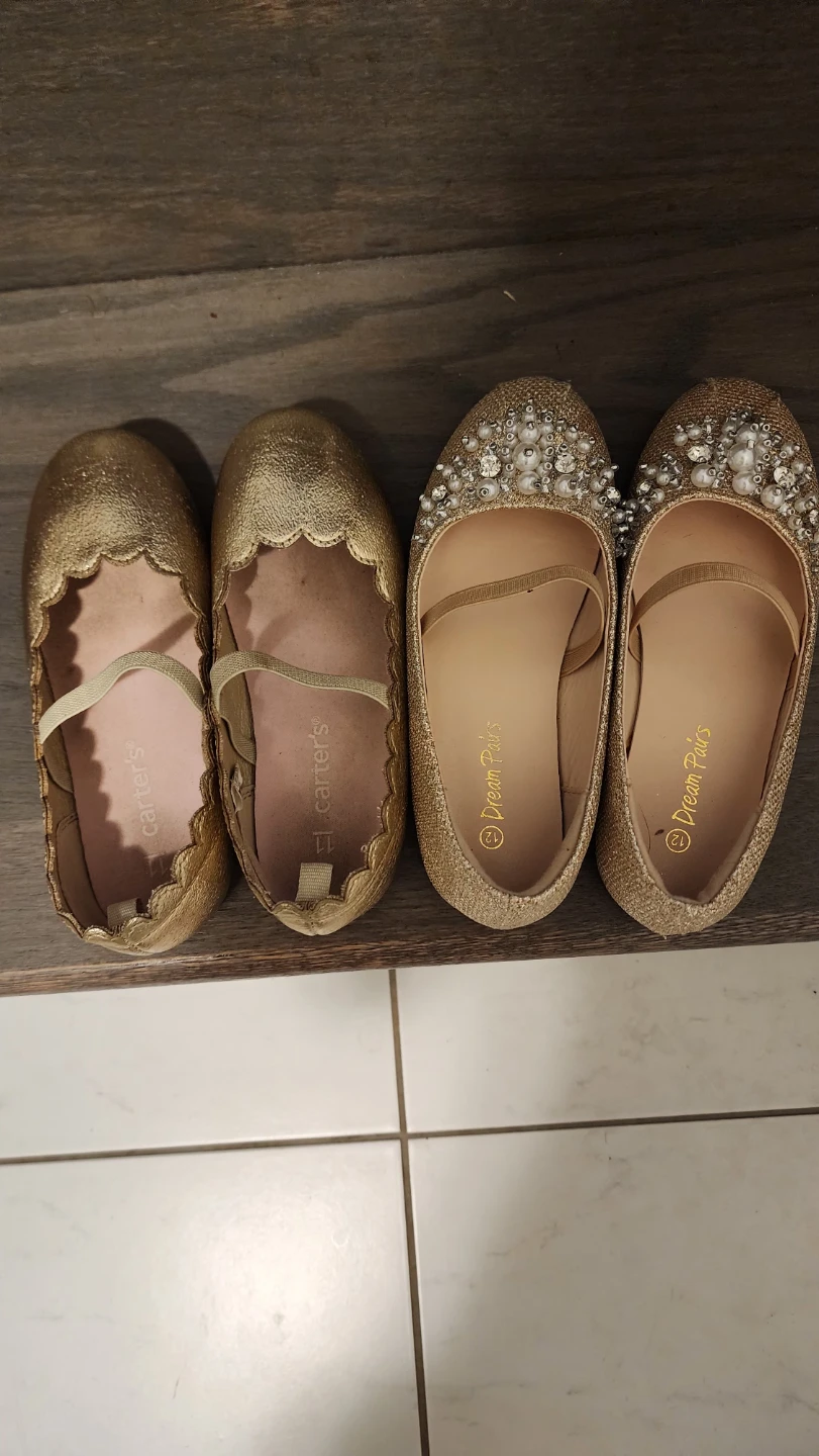 Girls Gold Ballet Flats - Carter's & Dream Pairs - photo 3