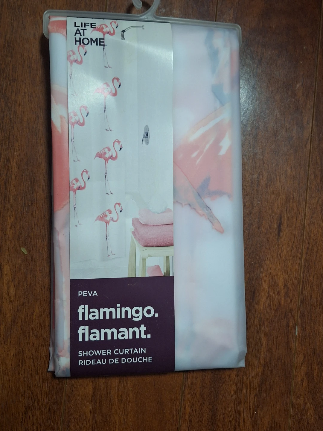 Life at Home PEVA Flamingo Shower Curtain 70" x 72"
