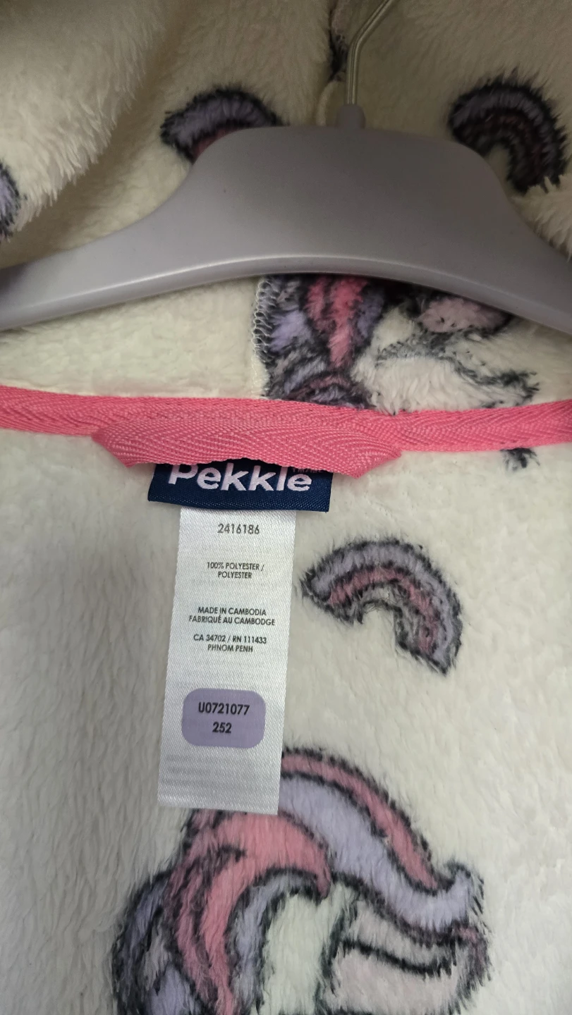 Kids Pekkle Unicorn fleece Hooded Robe 10-12y - photo 3
