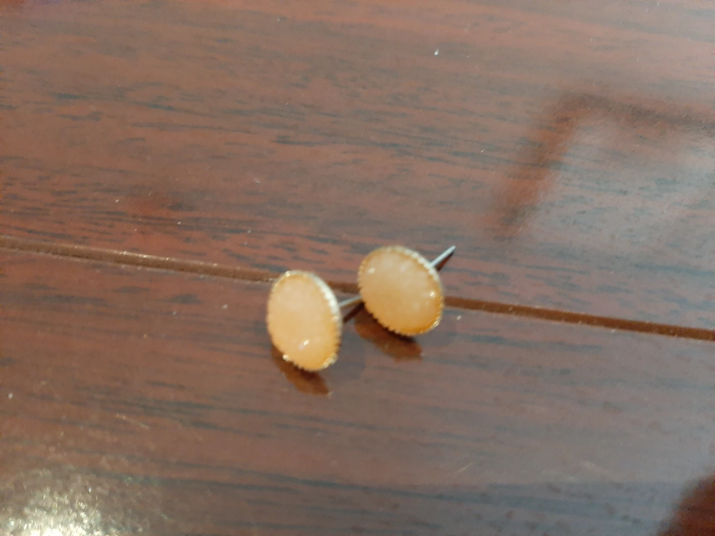 Stud Earrings - Peach Colour