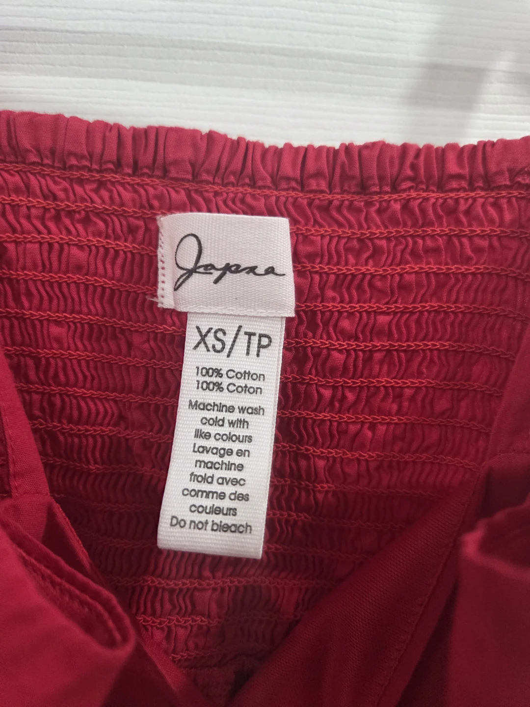 Japra Red Cotton Dress - XS/TP - photo 3