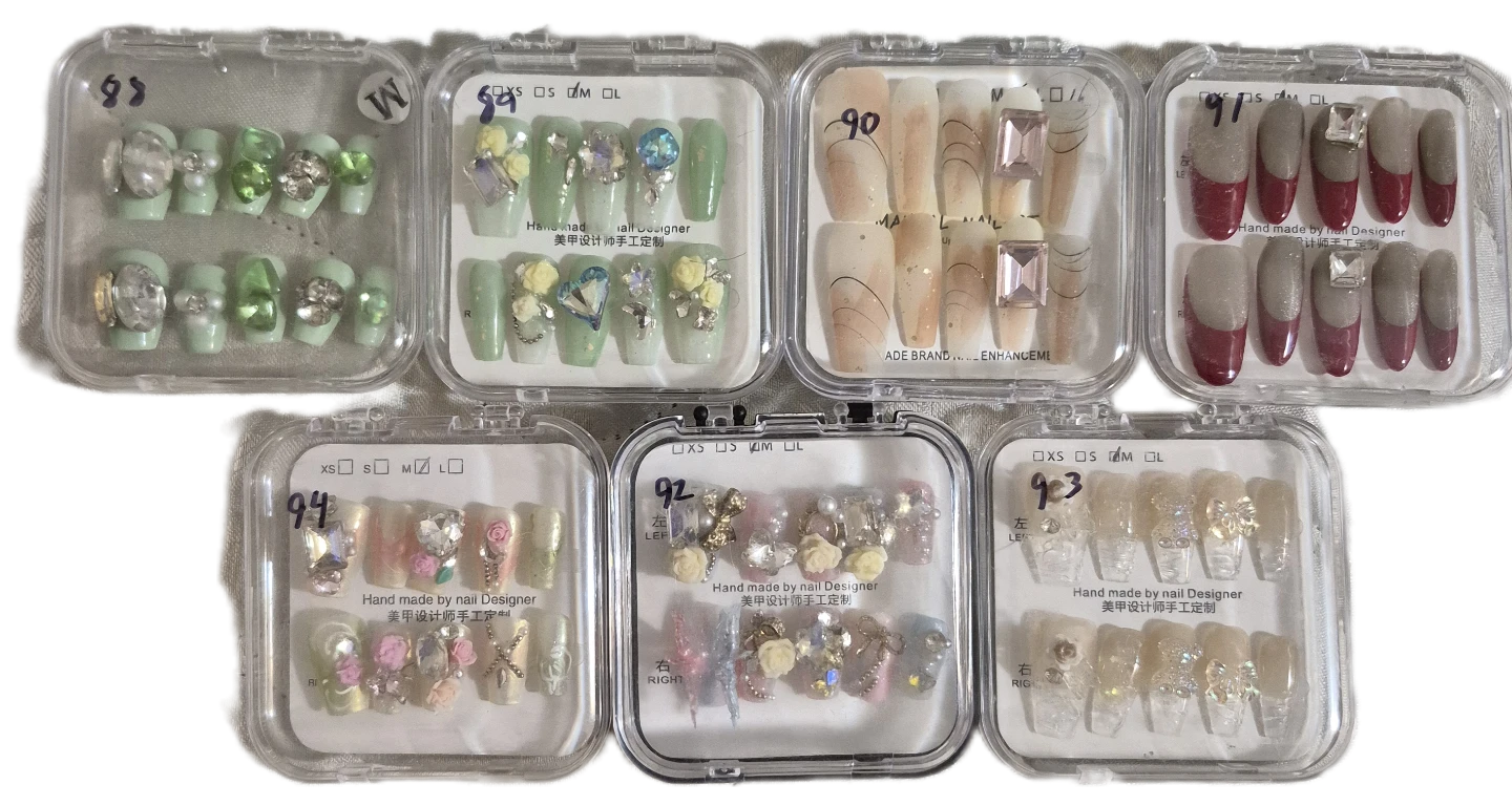Assorted Hand-Made Press-On Nails (Various Designs) - photo 3