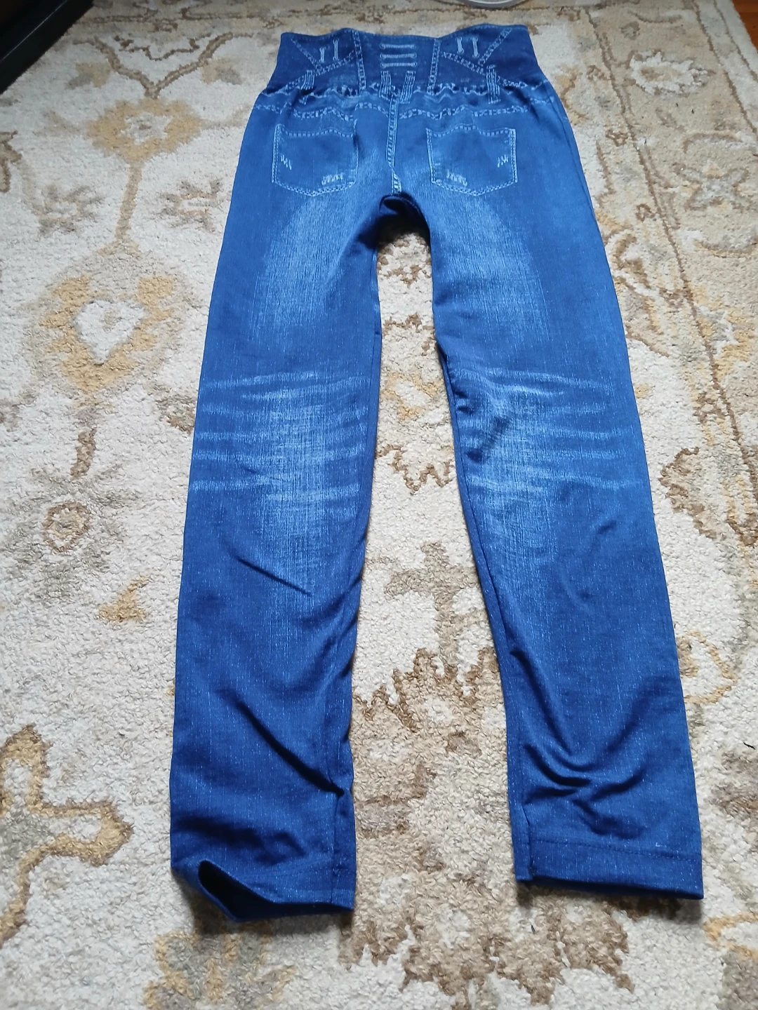 Women's Blue Denim Look Leggings