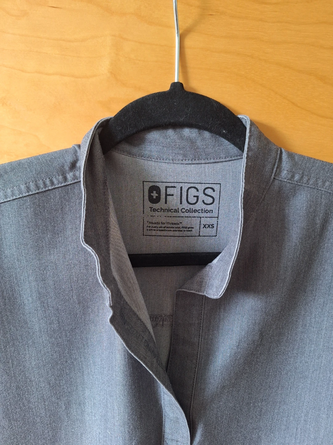 FIGS Technical Collection Grey Scrub Top XXS - photo 2