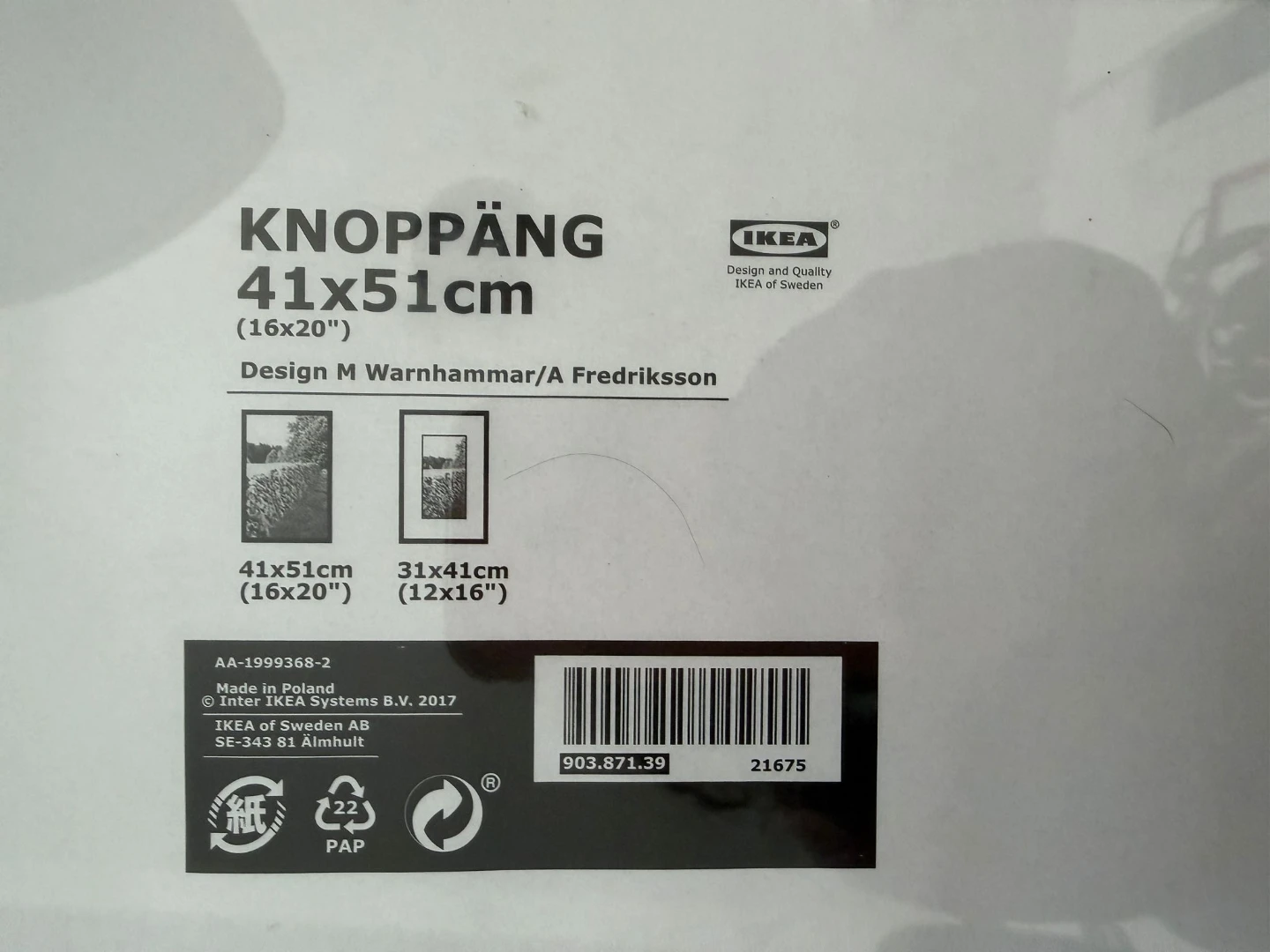 2x Black IKEA Picture Frames 16x20" - photo 4
