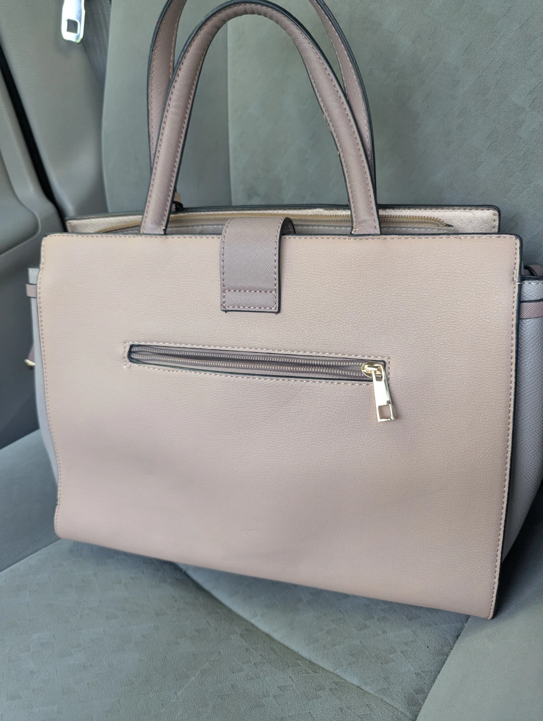 Women's Pink & Grey Satchel Handbag