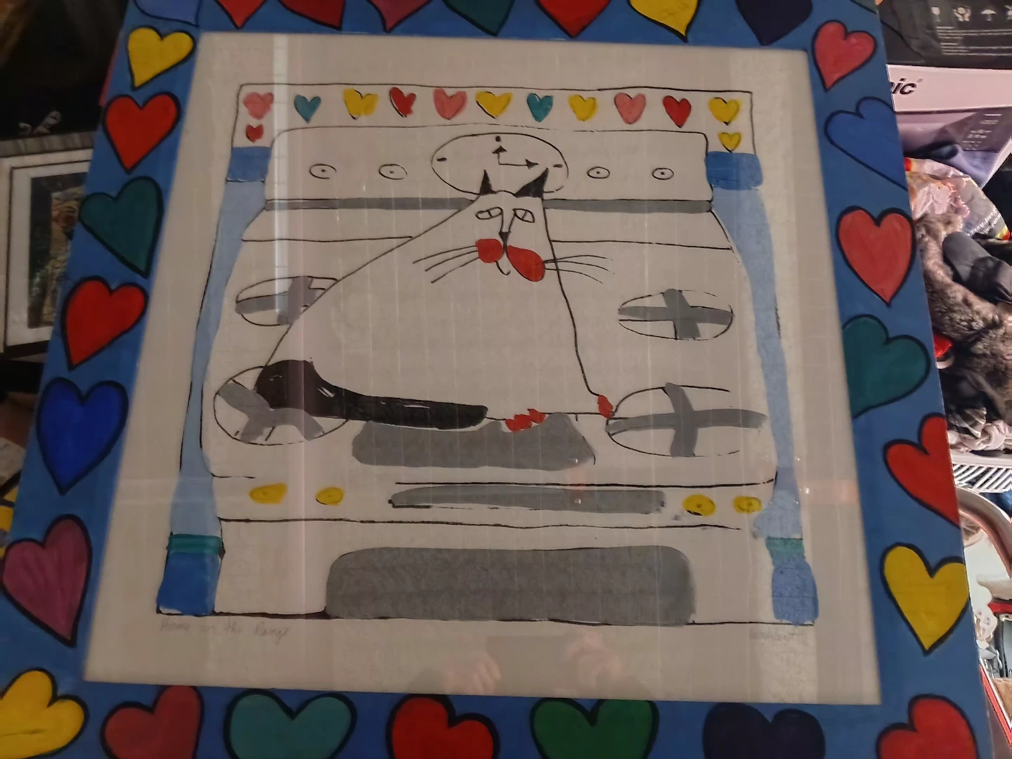 Framed Cat on Stove Art Print by Martha wahlert make an offer