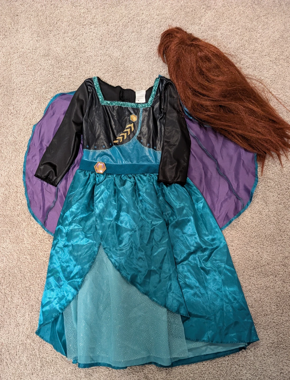 Anna Frozen Costume with Wig