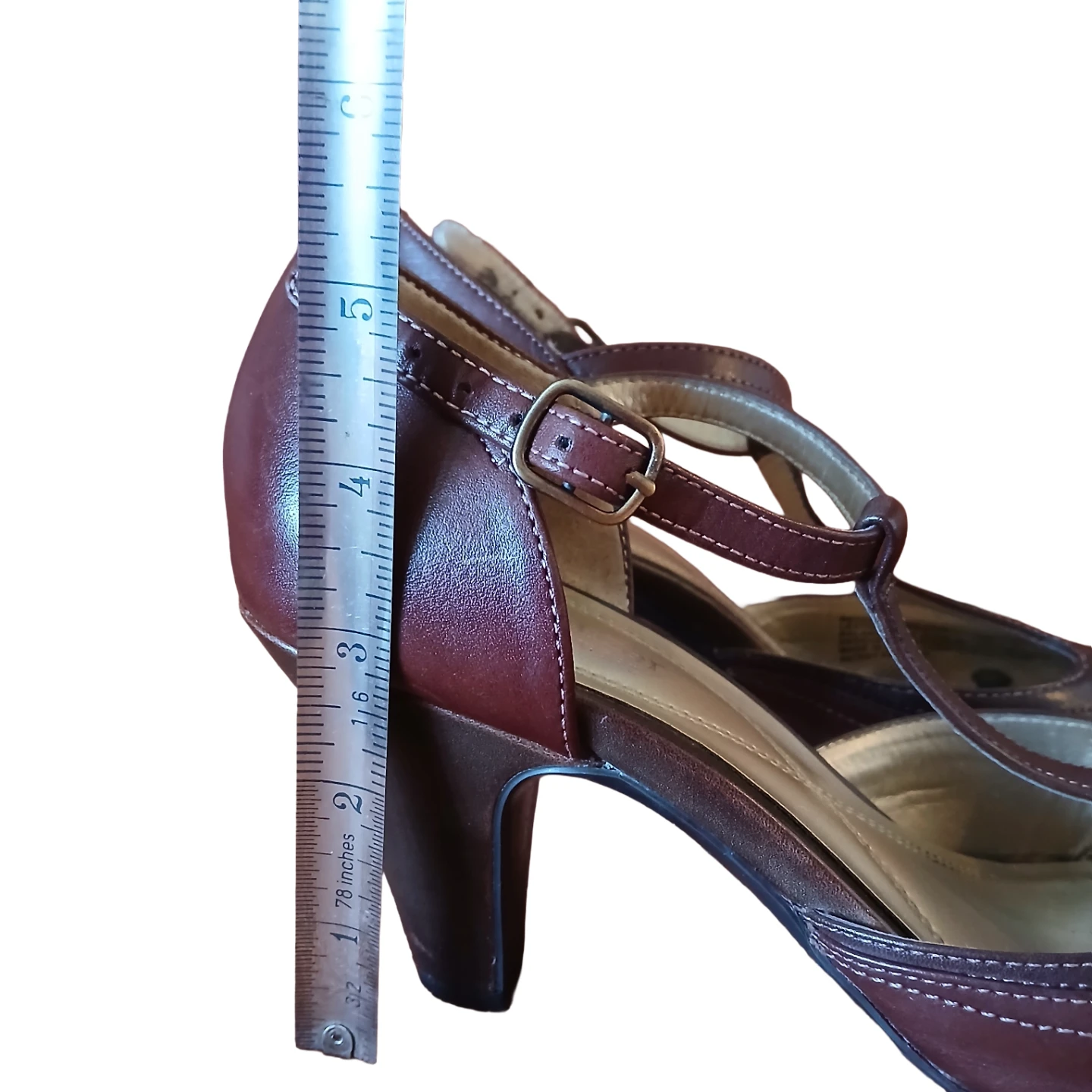 Burgundy Naturalizer "Betty" T-Strap Heels - photo 2