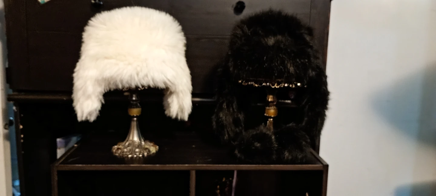 Black Faux Fur Ushanka Hat festival hats.