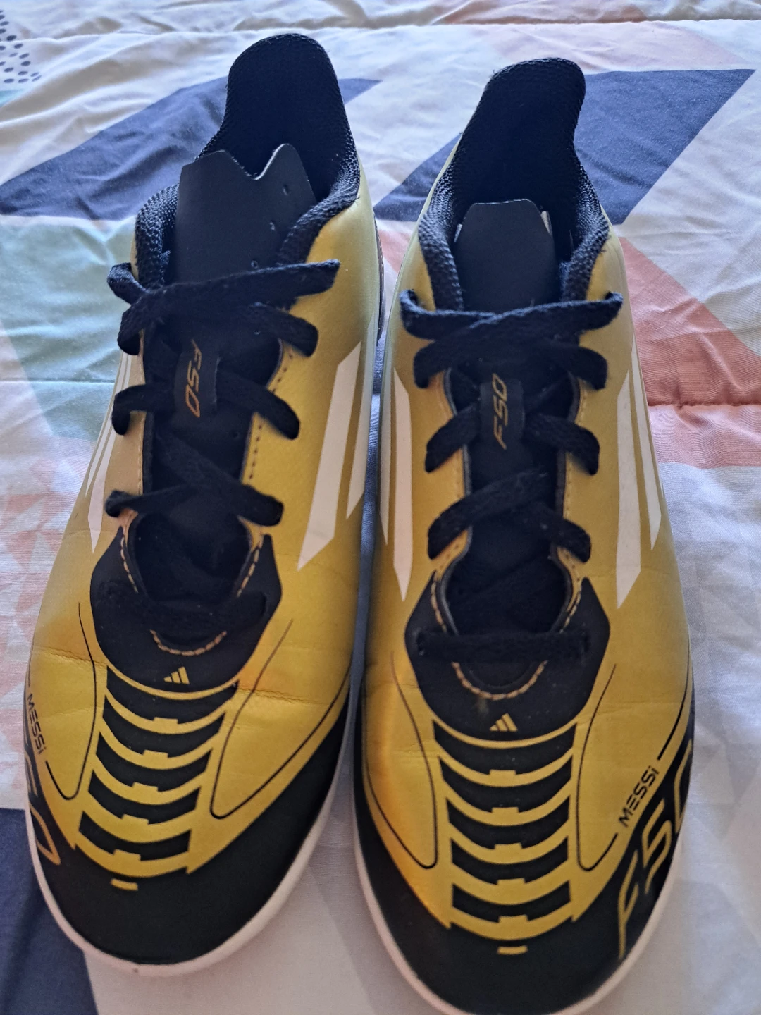 Adidas F50 Messi Indoor Soccer Shoes Gold/Black