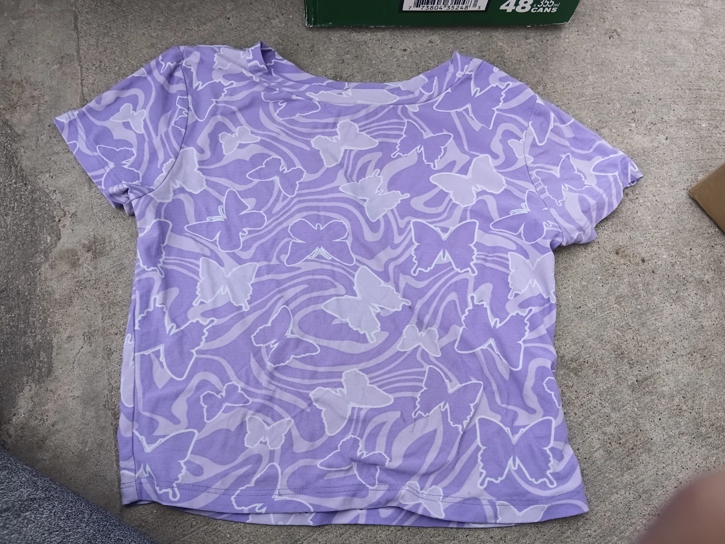 Purple Butterfly Print T-Shirt