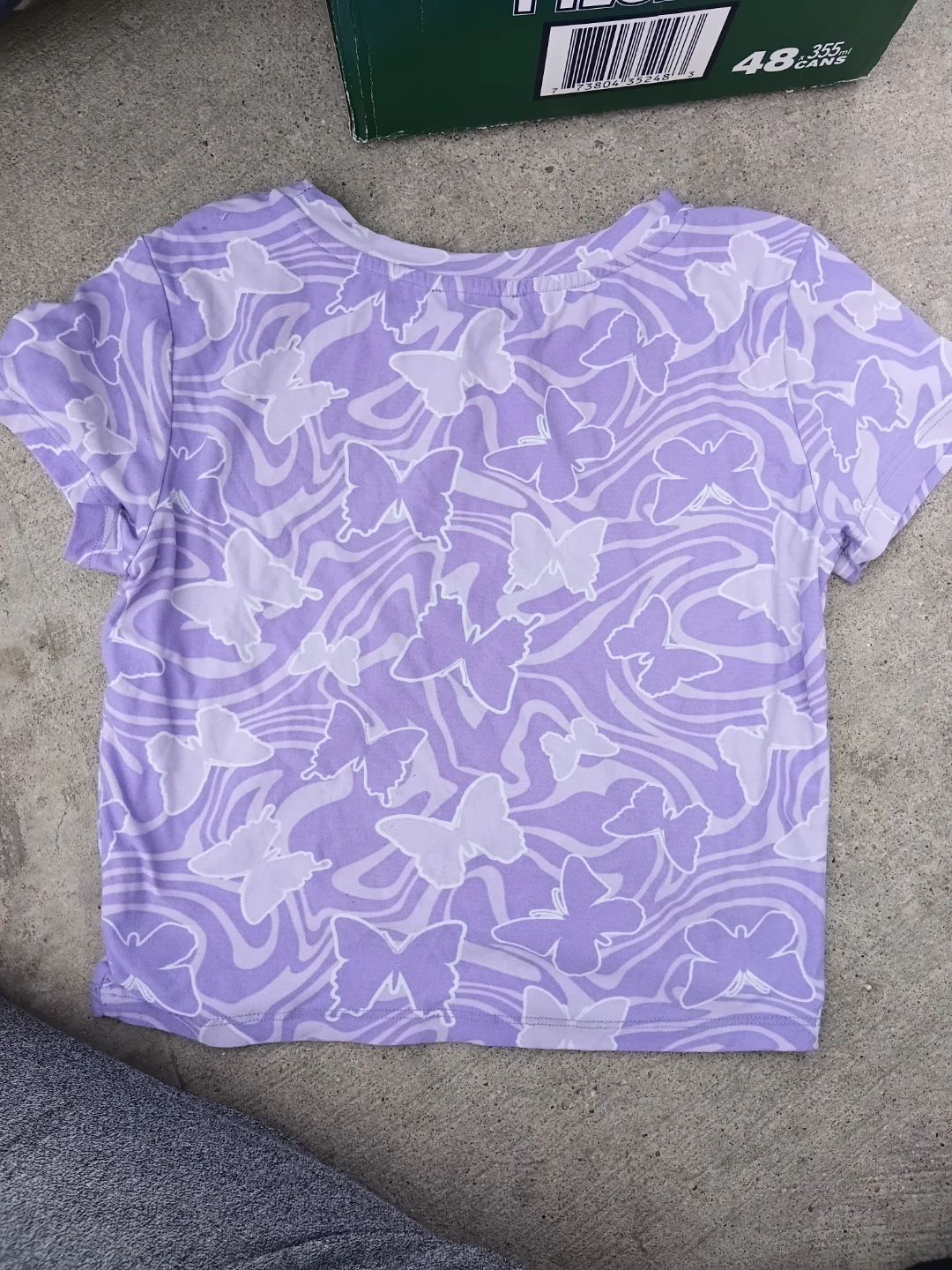 Purple Butterfly Print T-Shirt - photo 2